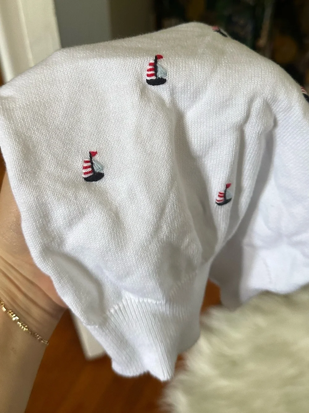 Boys Sailboat Short Sleeve Shorts Sweater Set 24m